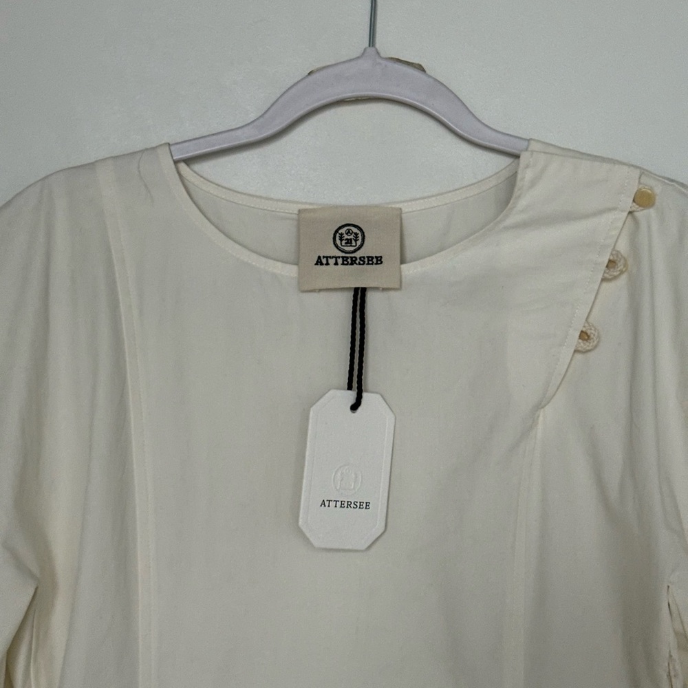 White Puff Sleeve Dress by Attersee - Picture 3 of 5